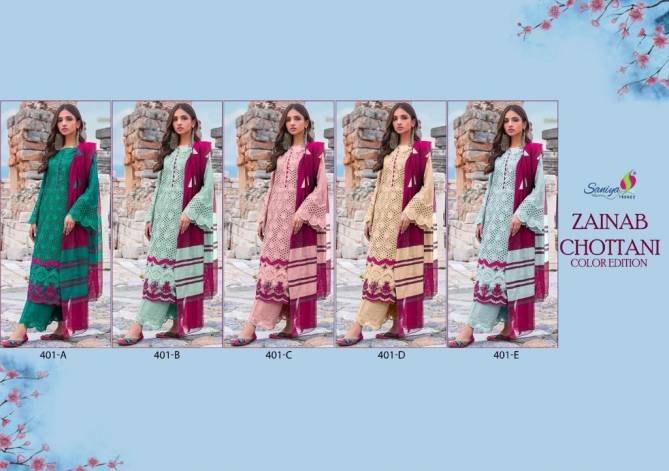 Saniya Zainab Chottani Color Edition Heavy Festive Wear Cotton Pakistani Salwar Suits